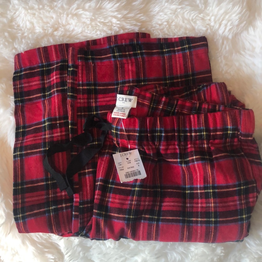 NWT J. Crew Factory Flannel Plaid Pajama Pants Size S Women’s